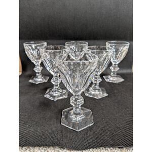 (6) Six Baccarat Harcourt Crystal Port Size Glasses